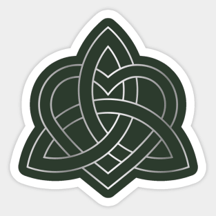 Celtic Trinity Knot. Celtic Triquetra with heart. Sticker